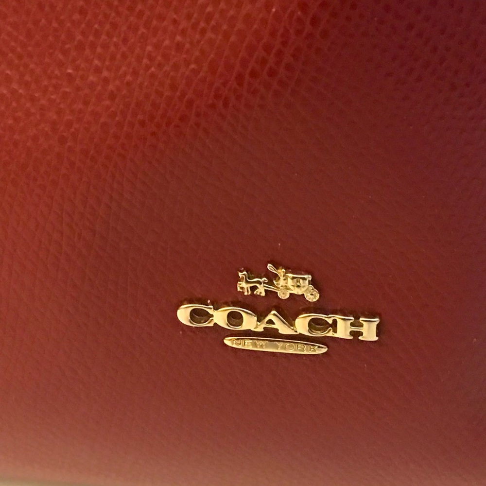 Coach Large Tote 36554 red. Leather - Picture 5 of 14